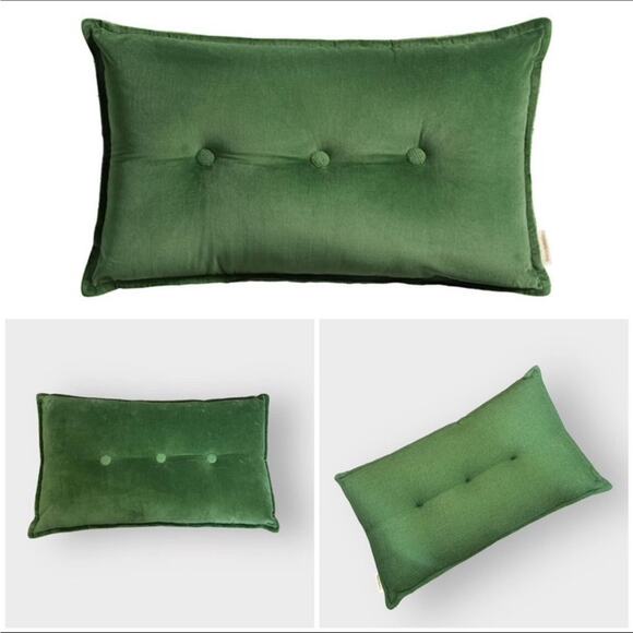 (2) NEW World Market velvet lumbar pillow - Picture 1 of 6